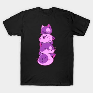 Kawaii Cat Head Pile by Tobe Fonseca T-Shirt